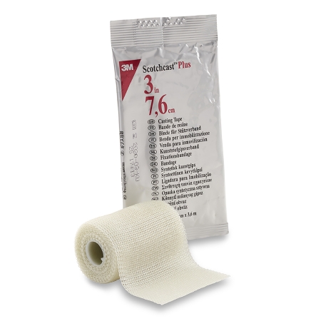 Tape Cast 3M™ Scotchcast™ Plus 3 Inch X 12 Foot Fiberglass / Resin White by Solventum Corporation  ID 82003